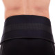 Пояс атлетичний для обтяження текстильний з ланцюгом та карабіном Zelart Dipping Belt TA-2647 спинка-20см чорний