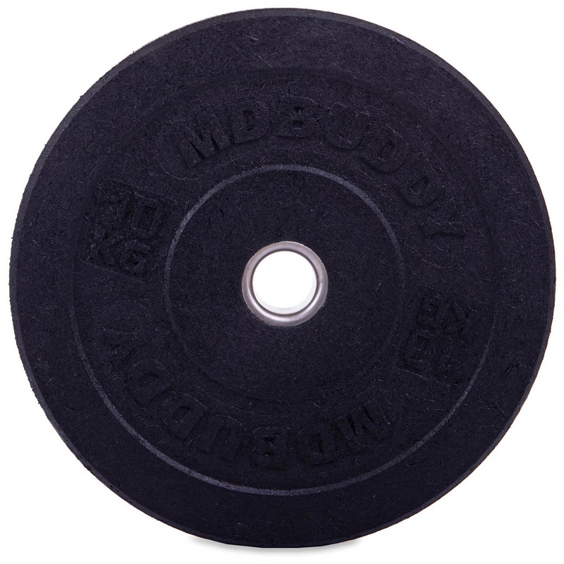 Бамперні диски гумові Bumper Plates MDbuddy TA-2676-10 51мм 10кг чорний