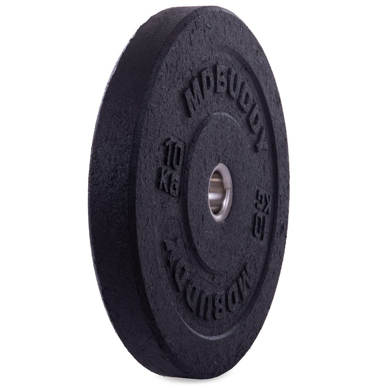 Бамперні диски гумові Bumper Plates MDbuddy TA-2676-10 51мм 10кг чорний