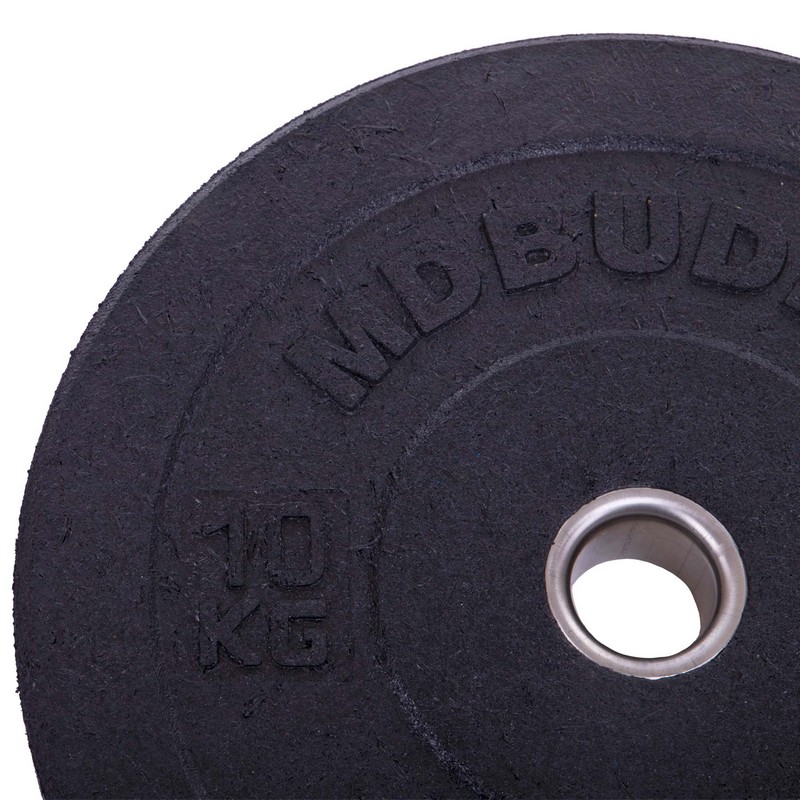 Бамперні диски гумові Bumper Plates MDbuddy TA-2676-10 51мм 10кг чорний