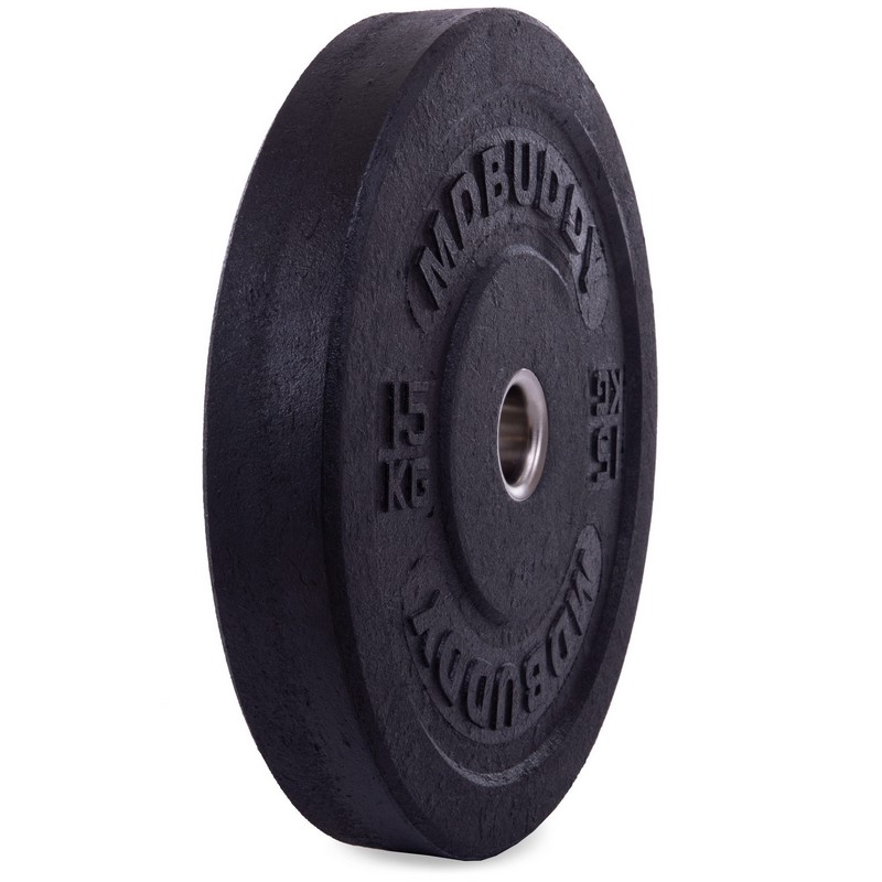Бамперні диски гумові Bumper Plates MDbuddy TA-2676-15 51мм 15кг чорний