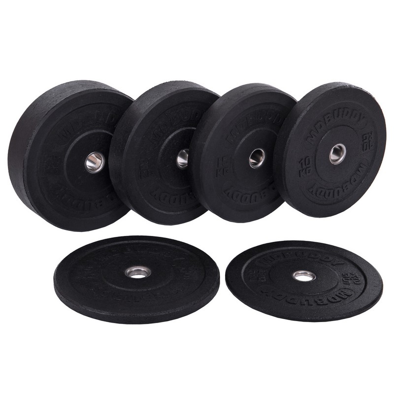 Бамперні диски гумові Bumper Plates MDbuddy TA-2676-15 51мм 15кг чорний