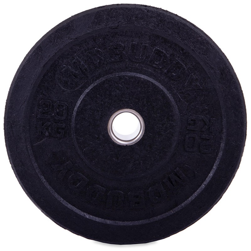 Бамперні диски гумові Bumper Plates MDbuddy TA-2676-20 51мм 20кг чорний