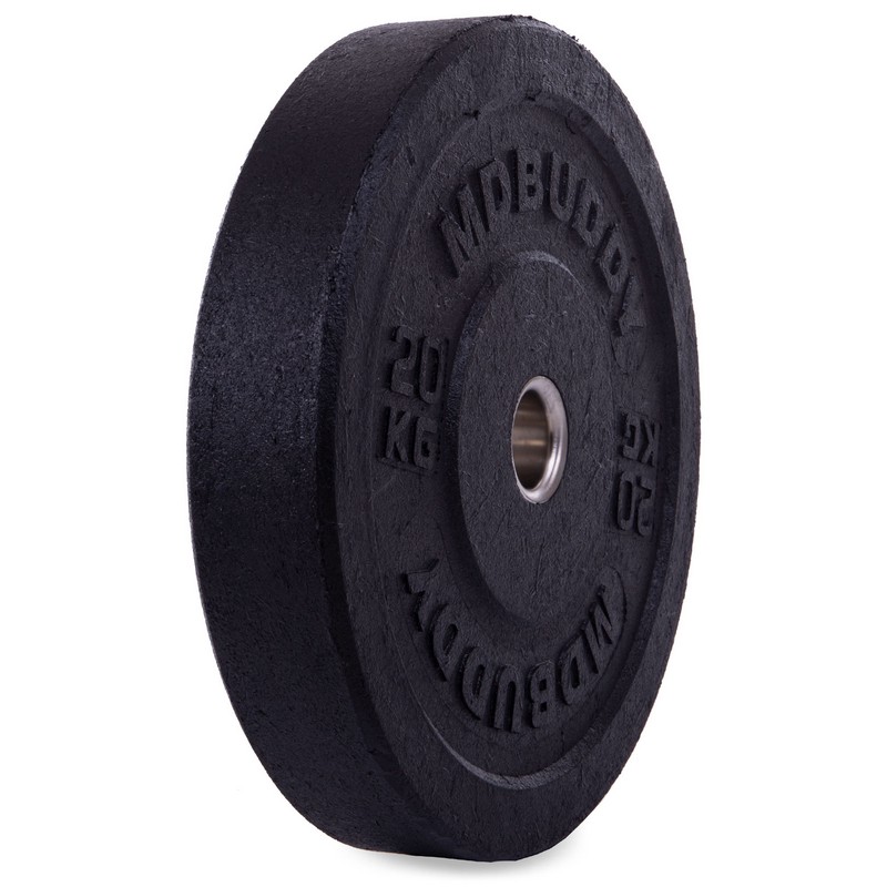 Бамперні диски гумові Bumper Plates MDbuddy TA-2676-20 51мм 20кг чорний