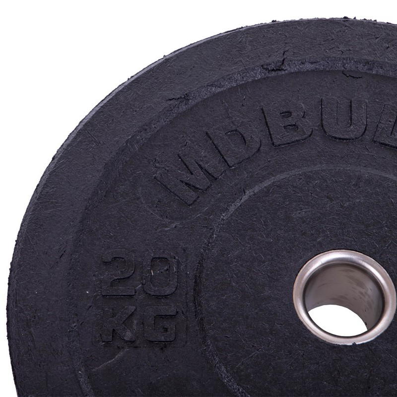 Бамперні диски гумові Bumper Plates MDbuddy TA-2676-20 51мм 20кг чорний