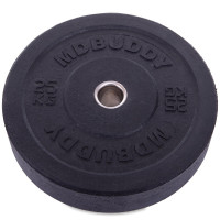 Бамперні диски гумові Bumper Plates MDbuddy TA-2676-25 51мм 25кг чорний