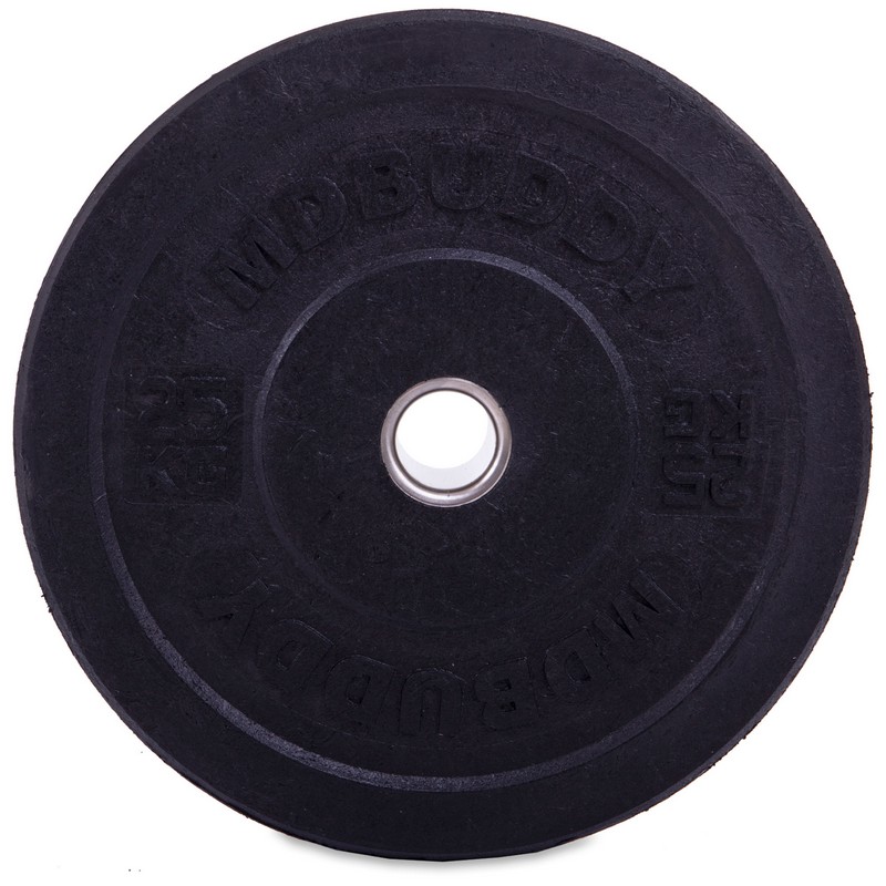 Бамперні диски гумові Bumper Plates MDbuddy TA-2676-25 51мм 25кг чорний