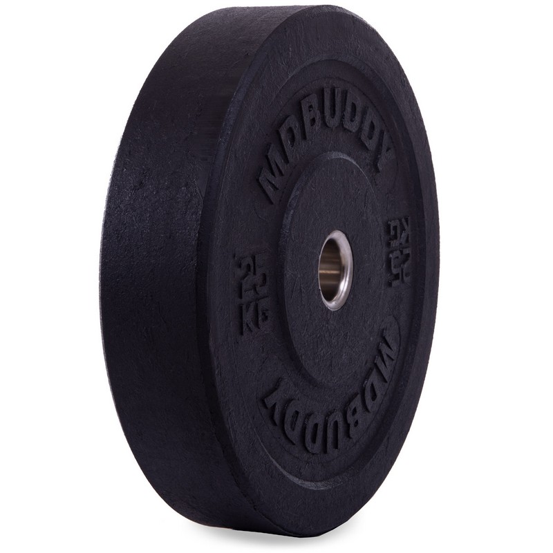 Бамперні диски гумові Bumper Plates MDbuddy TA-2676-25 51мм 25кг чорний