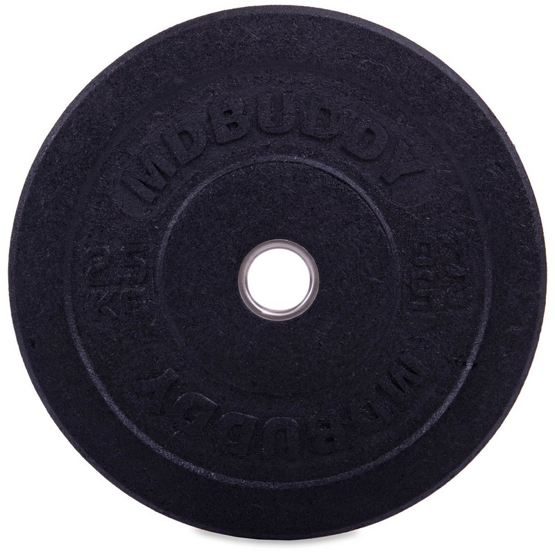 Бамперні диски гумові Bumper Plates MDbuddy TA-2676-2_5 51мм 2,5кг чорний