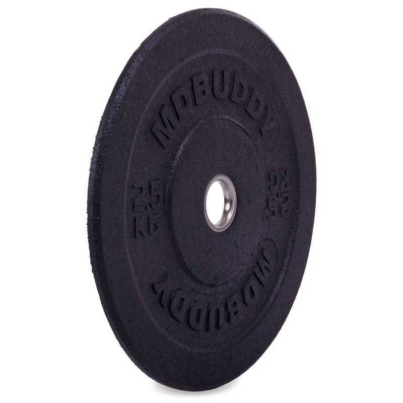 Бамперні диски гумові Bumper Plates MDbuddy TA-2676-2_5 51мм 2,5кг чорний