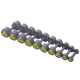 Гантель цільна з поліуретановим покриттям 1штука Zelart TA-2678-9 1шт 9кг сірий