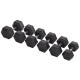 Гантель цільна шестигранна гексагональна обгумована Zelart TA-2679-35 1шт 35кг чорний