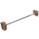 Штанга нерозбірна з фіксованою вагою пряма гумова Zelart Rubber Coated Barbell TA-2685-10 довжина-95см 10кг чорний