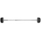 Штанга нерозбірна з фіксованою вагою пряма гумова Zelart Rubber Coated Barbell TA-2685-15 довжина-95см 15кг чорний