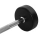 Штанга нерозбірна з фіксованою вагою пряма гумова Zelart Rubber Coated Barbell TA-2685-15 довжина-95см 15кг чорний