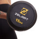 Штанга нерозбірна з фіксованою вагою пряма гумова Zelart Rubber Coated Barbell TA-2685-15 довжина-95см 15кг чорний