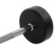 Штанга нерозбірна з фіксованою вагою пряма гумова Zelart Rubber Coated Barbell TA-2685-30 довжина-95см 30кг чорний