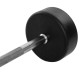 Штанга нерозбірна з фіксованою вагою пряма гумова Zelart Rubber Coated Barbell TA-2685-35 довжина-95см 35кг чорний