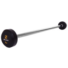 Штанга нерозбірна з фіксованою вагою пряма гумова Zelart Rubber Coated Barbell TA-2685-5 довжина-95см 5кг чорний