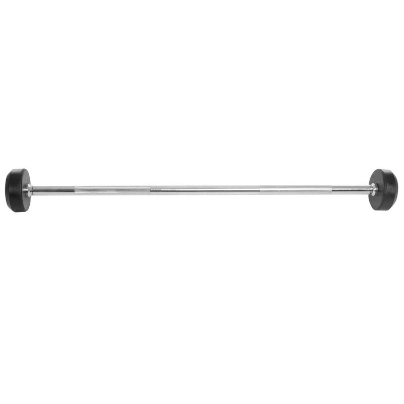 Штанга нерозбірна з фіксованою вагою пряма гумова Zelart Rubber Coated Barbell TA-2685-5 довжина-95см 5кг чорний