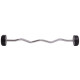 Штанга нерозбірна з фіксованою вагою вигнута гумова Zelart Rubber Coated Barbell TA-2687-15 довжина-95см 15кг чорний