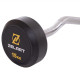 Штанга нерозбірна з фіксованою вагою вигнута гумова Zelart Rubber Coated Barbell TA-2687-15 довжина-95см 15кг чорний