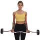 Штанга нерозбірна з фіксованою вагою вигнута гумова Zelart Rubber Coated Barbell TA-2687-15 довжина-95см 15кг чорний