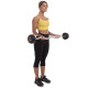 Штанга нерозбірна з фіксованою вагою вигнута гумова Zelart Rubber Coated Barbell TA-2687-15 довжина-95см 15кг чорний