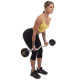 Штанга нерозбірна з фіксованою вагою вигнута гумова Zelart Rubber Coated Barbell TA-2687-15 довжина-95см 15кг чорний