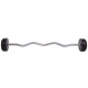 Штанга нерозбірна з фіксованою вагою вигнута гумова Zelart Rubber Coated Barbell TA-2687-20 довжина-95см 20кг чорний