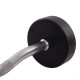Штанга нерозбірна з фіксованою вагою вигнута гумова Zelart Rubber Coated Barbell TA-2687-20 довжина-95см 20кг чорний