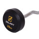 Штанга нерозбірна з фіксованою вагою вигнута гумова Zelart Rubber Coated Barbell TA-2687-25 довжина-95см 25кг чорний