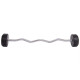 Штанга нерозбірна з фіксованою вагою вигнута гумова Zelart Rubber Coated Barbell TA-2687-30 довжина-95см 30кг чорний