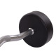 Штанга нерозбірна з фіксованою вагою вигнута гумова Zelart Rubber Coated Barbell TA-2687-30 довжина-95см 30кг чорний