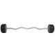 Штанга нерозбірна з фіксованою вагою вигнута гумова Zelart Rubber Coated Barbell TA-2687-35 довжина-95см 35кг чорний
