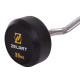 Штанга нерозбірна з фіксованою вагою вигнута гумова Zelart Rubber Coated Barbell TA-2687-35 довжина-95см 35кг чорний