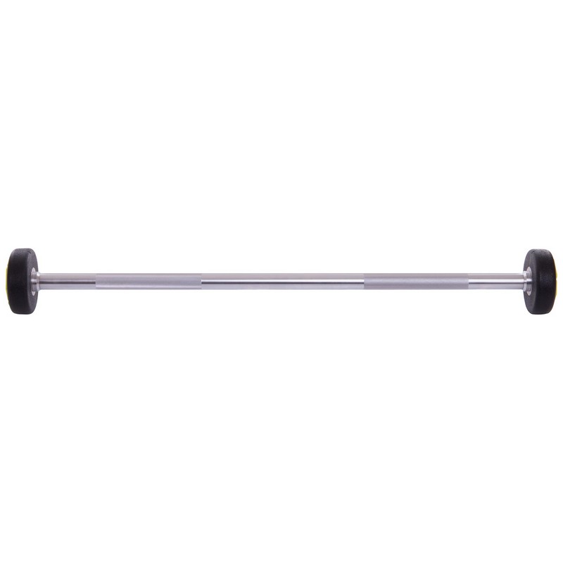 Штанга нерозбірна з фіксованою вагою пряма поліуретанова Zelart Urethane Barbell TA-2689-10 довжина-103см 10кг чорний-салатовий