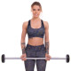Штанга нерозбірна з фіксованою вагою пряма поліуретанова Zelart Urethane Barbell TA-2689-10 довжина-103см 10кг чорний-салатовий