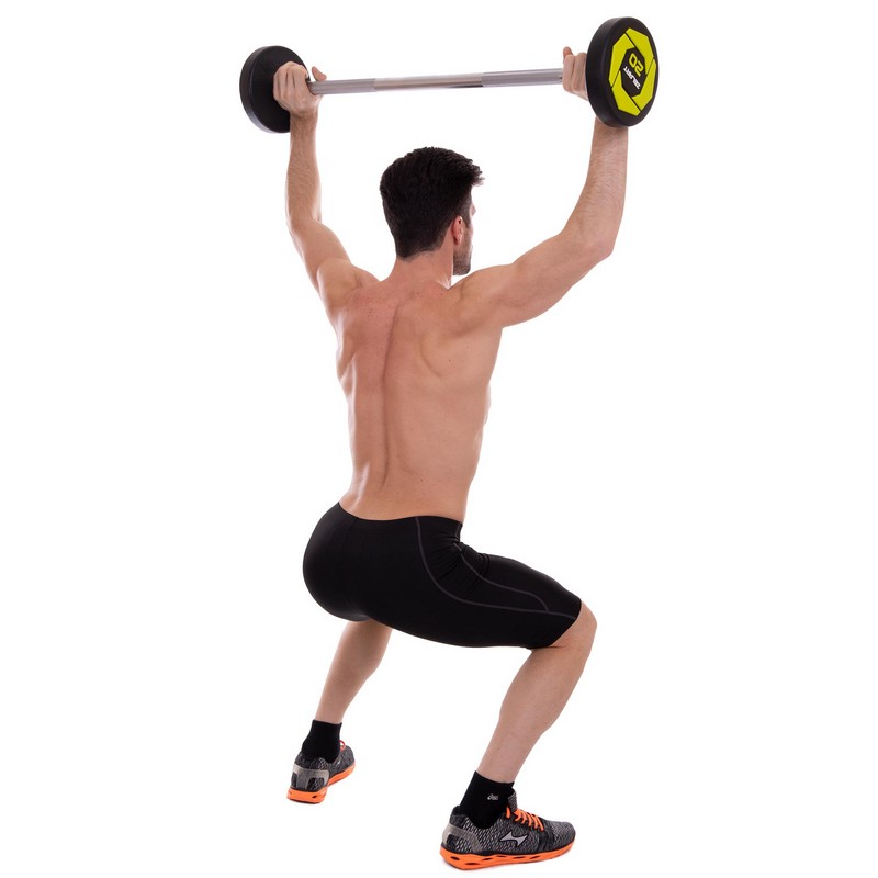 Штанга нерозбірна з фіксованою вагою пряма поліуретанова Zelart Urethane Barbell TA-2689-20 довжина-104см 20кг чорний-салатовий