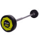 Штанга нерозбірна з фіксованою вагою пряма поліуретанова Zelart Urethane Barbell TA-2689-30 довжина-107см 30кг чорний-салатовий