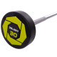 Штанга нерозбірна з фіксованою вагою пряма поліуретанова Zelart Urethane Barbell TA-2689-30 довжина-107см 30кг чорний-салатовий
