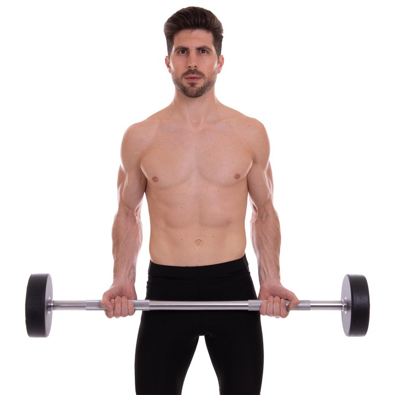 Штанга нерозбірна з фіксованою вагою пряма поліуретанова Zelart Urethane Barbell TA-2689-30 довжина-107см 30кг чорний-салатовий