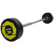 Штанга нерозбірна з фіксованою вагою пряма поліуретанова Zelart Urethane Barbell TA-2689-35 довжина-110см 35кг чорний-салатовий