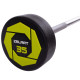 Штанга нерозбірна з фіксованою вагою пряма поліуретанова Zelart Urethane Barbell TA-2689-35 довжина-110см 35кг чорний-салатовий
