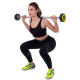 Штанга нерозбірна з фіксованою вагою вигнута поліуретанова Zelart Urethane Barbell TA-2690-10 довжина-102см 10кг чорний-салатовий