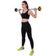 Штанга нерозбірна з фіксованою вагою вигнута поліуретанова Zelart Urethane Barbell TA-2690-10 довжина-102см 10кг чорний-салатовий