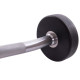 Штанга нерозбірна з фіксованою вагою вигнута поліуретанова Zelart Urethane Barbell TA-2690-15 довжина-104см 15кг чорний-салатовий