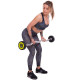 Штанга нерозбірна з фіксованою вагою вигнута поліуретанова Zelart Urethane Barbell TA-2690-15 довжина-104см 15кг чорний-салатовий
