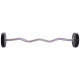 Штанга нерозбірна з фіксованою вагою вигнута поліуретанова Zelart Urethane Barbell TA-2690-20 довжина-104см 20кг чорний-салатовий