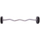 Штанга нерозбірна з фіксованою вагою вигнута поліуретанова Zelart Urethane Barbell TA-2690-20 довжина-104см 20кг чорний-салатовий